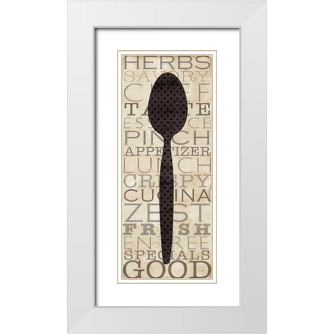 Kitchen Words II White Modern Wood Framed Art Print with Double Matting by Pela Studio