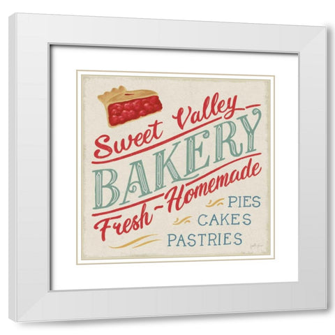 Berry Breeze VI White Modern Wood Framed Art Print with Double Matting by Penner, Janelle