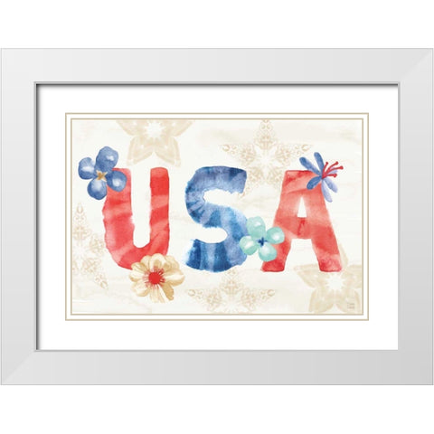 Oh My Stars V White Modern Wood Framed Art Print with Double Matting by June, Dina
