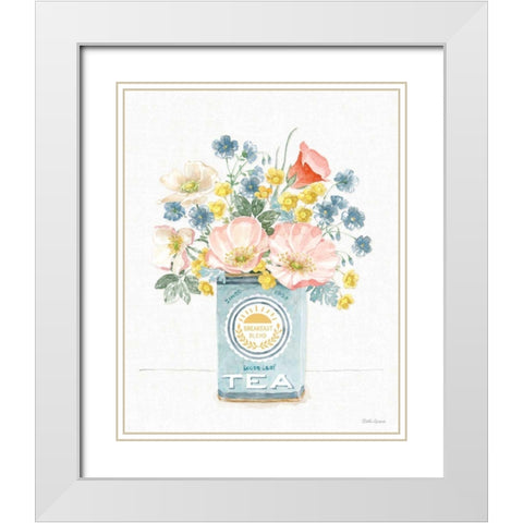 Gardenscape III White Modern Wood Framed Art Print with Double Matting by Grove, Beth