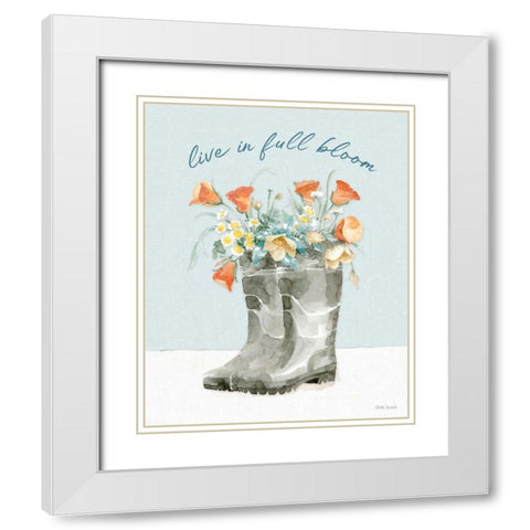 Gardenscape VII White Modern Wood Framed Art Print with Double Matting by Grove, Beth