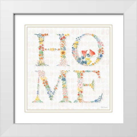 Gardenscape VIII White Modern Wood Framed Art Print with Double Matting by Grove, Beth