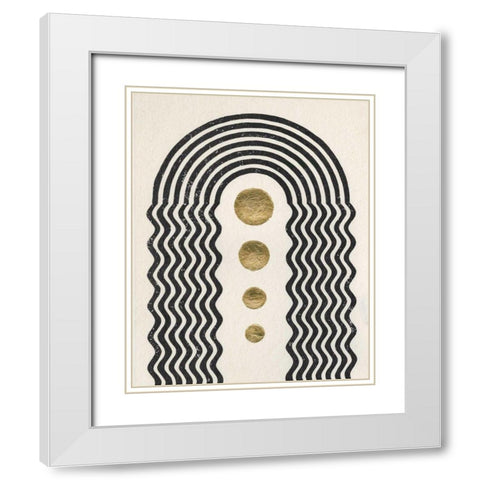 Good Vibrations I White Modern Wood Framed Art Print with Double Matting by Hershey, Moira