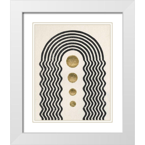 Good Vibrations I White Modern Wood Framed Art Print with Double Matting by Hershey, Moira