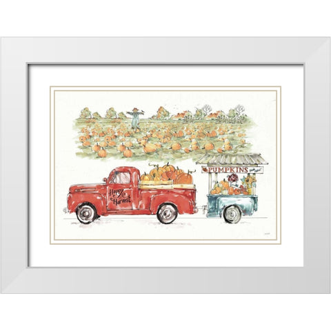 Country Harvest II White Modern Wood Framed Art Print with Double Matting by Tavoletti, Anne
