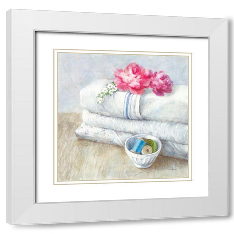 Laundry Day IV White Modern Wood Framed Art Print with Double Matting by Nai, Danhui