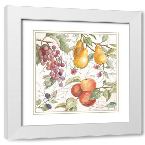 In the Orchard VII White Modern Wood Framed Art Print with Double Matting by Vassileva, Silvia
