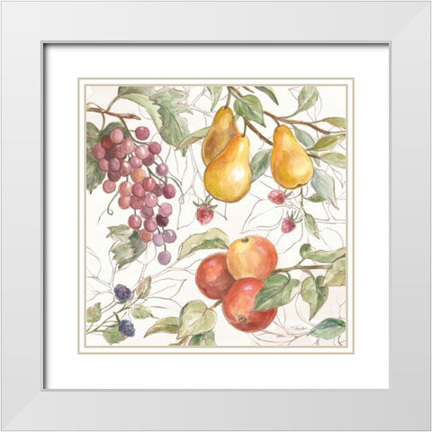 In the Orchard VII White Modern Wood Framed Art Print with Double Matting by Vassileva, Silvia