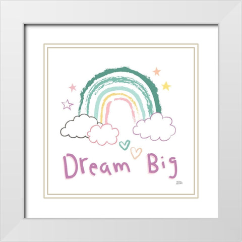 Rainbow Dream VII White Modern Wood Framed Art Print with Double Matting by Averinos, Melissa