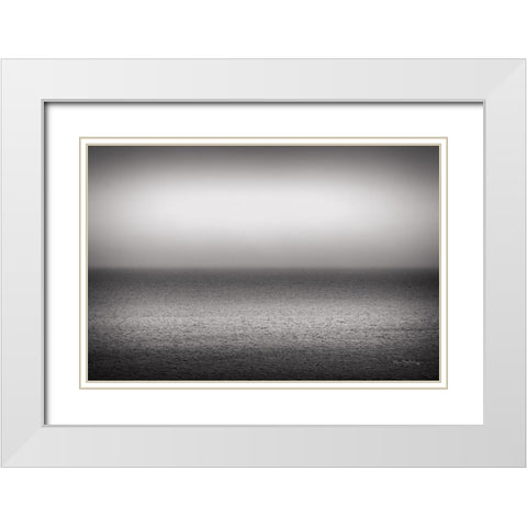Bay of Fundy BW White Modern Wood Framed Art Print with Double Matting by Majchrowicz, Alan