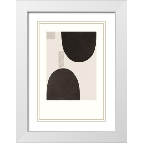 Half Domes II White Modern Wood Framed Art Print with Double Matting by Wild Apple Portfolio