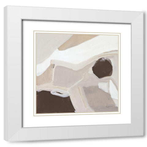 Graze Warm White Modern Wood Framed Art Print with Double Matting by Munger, Pamela