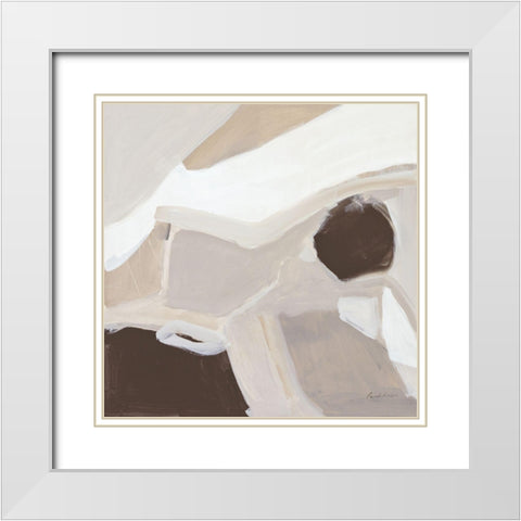 Graze Warm White Modern Wood Framed Art Print with Double Matting by Munger, Pamela