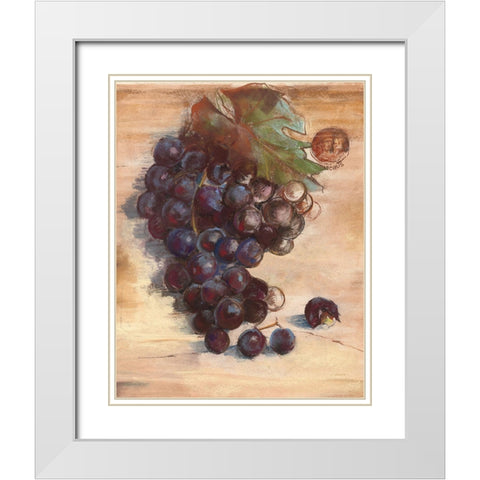 Grape Harvest III No Label White Modern Wood Framed Art Print with Double Matting by Rowan, Carol