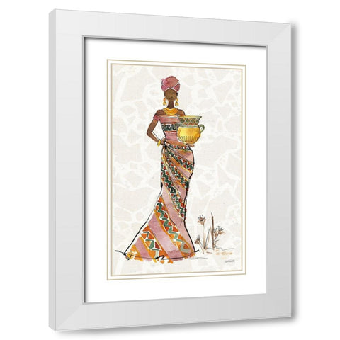 African Flair X C White Modern Wood Framed Art Print with Double Matting by Tavoletti, Anne