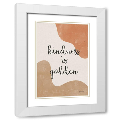 Kindness Warm White Modern Wood Framed Art Print with Double Matting by Thorns, Becky