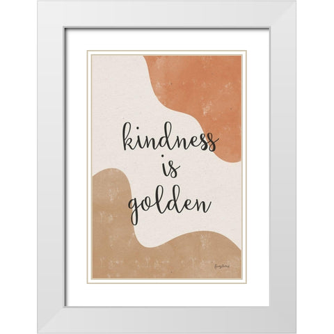 Kindness Warm White Modern Wood Framed Art Print with Double Matting by Thorns, Becky