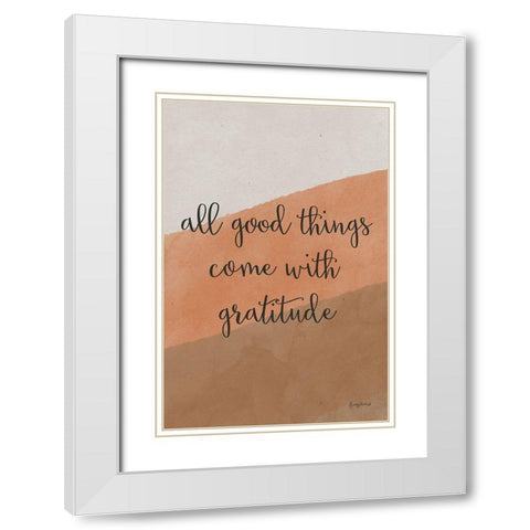 All Good Things Warm White Modern Wood Framed Art Print with Double Matting by Thorns, Becky