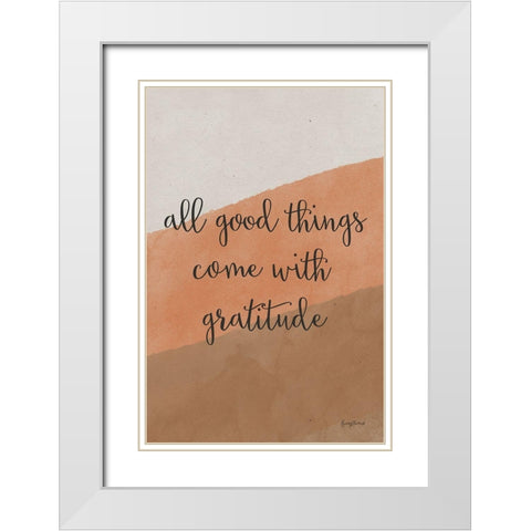 All Good Things Warm White Modern Wood Framed Art Print with Double Matting by Thorns, Becky