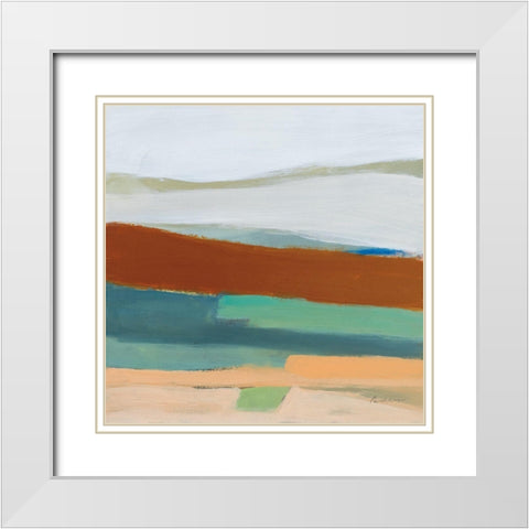 Laid Back White Modern Wood Framed Art Print with Double Matting by Munger, Pamela