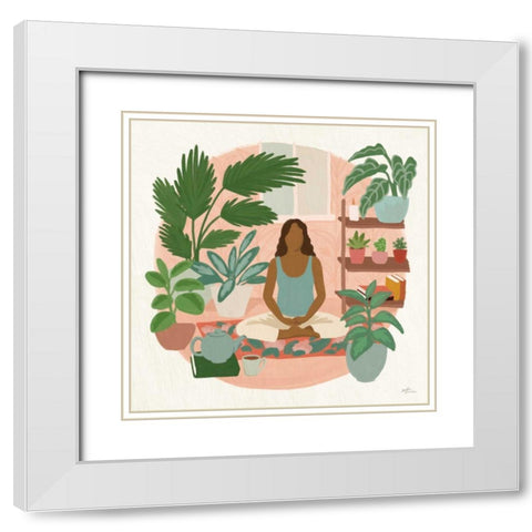 Urban Jungle II White Modern Wood Framed Art Print with Double Matting by Penner, Janelle