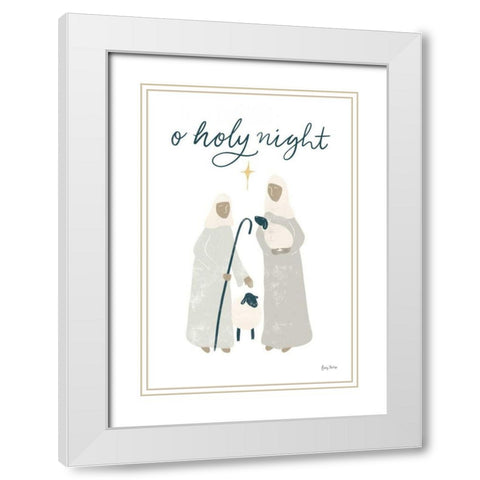 Nativity IV White Modern Wood Framed Art Print with Double Matting by Thorns, Becky