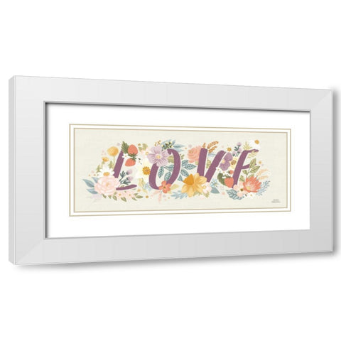 Spring Garden IX White Modern Wood Framed Art Print with Double Matting by Marshall, Laura