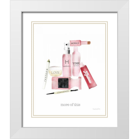 Inner Beauty IV White Modern Wood Framed Art Print with Double Matting by Charro, Mercedes Lopez