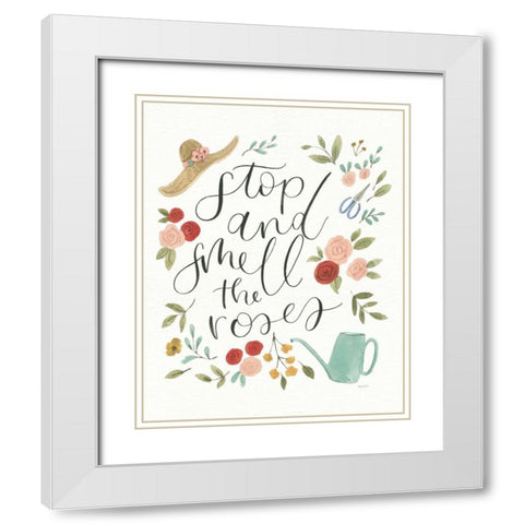 Life in Full Bloom I White Modern Wood Framed Art Print with Double Matting by Jackson, Jenaya