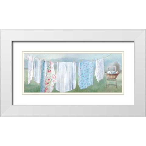 Laundry Day IX White Modern Wood Framed Art Print with Double Matting by Nai, Danhui