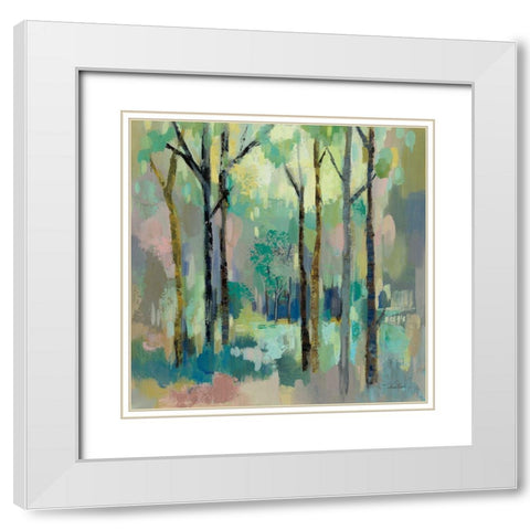 Romantic Forest White Modern Wood Framed Art Print with Double Matting by Vassileva, Silvia
