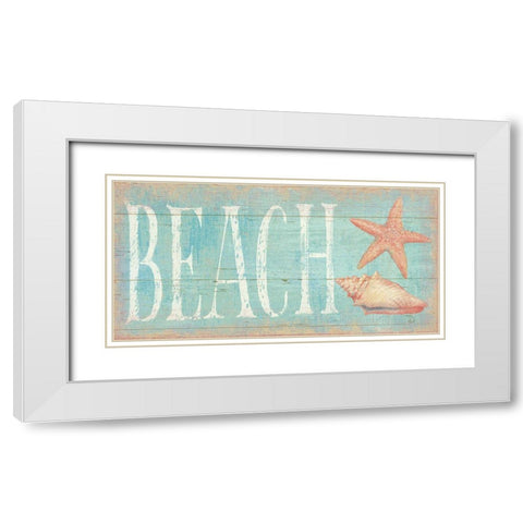 Pastel Beach with Pink White Modern Wood Framed Art Print with Double Matting by Brissonnet, Daphne