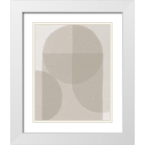 Soft Rain II White Modern Wood Framed Art Print with Double Matting by Hershey, Moira
