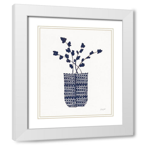 Shadow Vessel I Navy White Modern Wood Framed Art Print with Double Matting by Prahl, Courtney