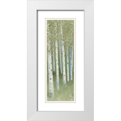 Green Forest I White Modern Wood Framed Art Print with Double Matting by Wiens, James