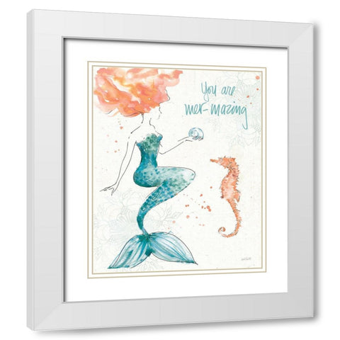 Sea Sirens I White Modern Wood Framed Art Print with Double Matting by Tavoletti, Anne