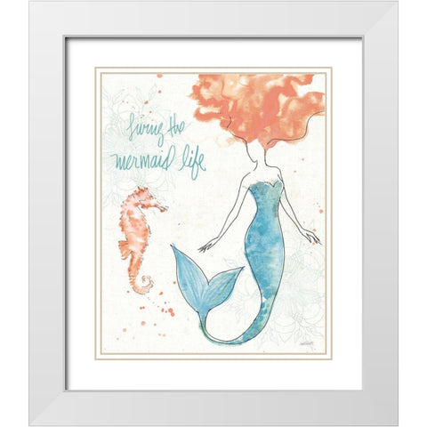 Sea Sirens II White Modern Wood Framed Art Print with Double Matting by Tavoletti, Anne