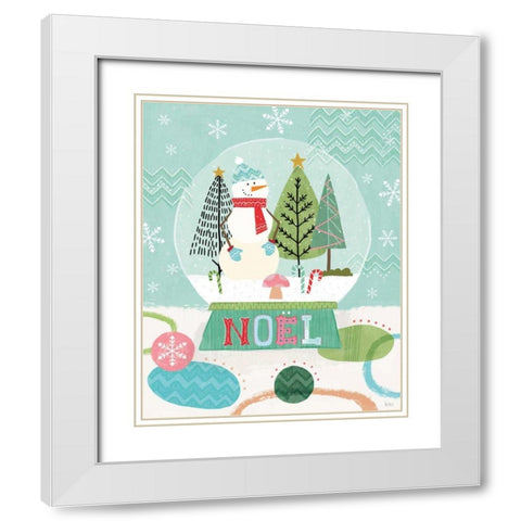 Holiday Love I White Modern Wood Framed Art Print with Double Matting by Charron, Veronique