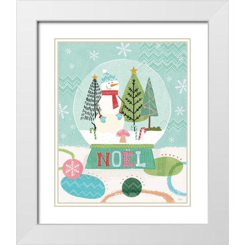 Holiday Love I White Modern Wood Framed Art Print with Double Matting by Charron, Veronique