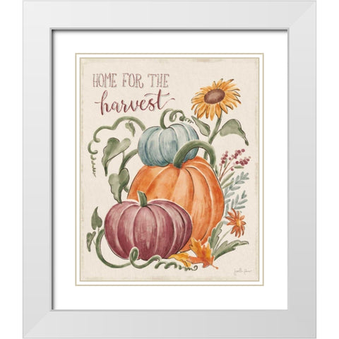 Harvest Jewels IV White Modern Wood Framed Art Print with Double Matting by Penner, Janelle