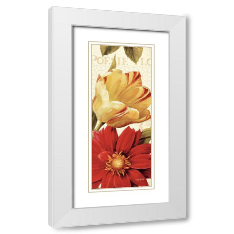 Poesie Florale Panel II White Modern Wood Framed Art Print with Double Matting by Audit, Lisa