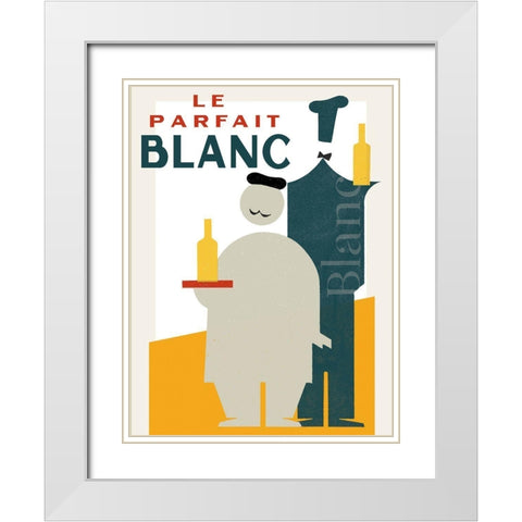 Le Parfait Blanc White Modern Wood Framed Art Print with Double Matting by Wild Apple Portfolio