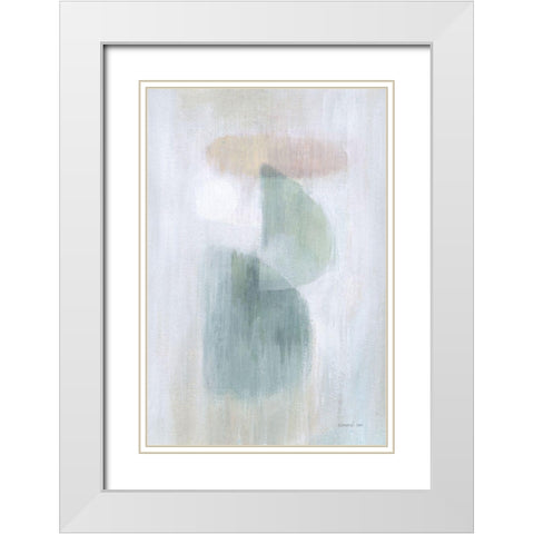 Obscurity II White Modern Wood Framed Art Print with Double Matting by Nai, Danhui