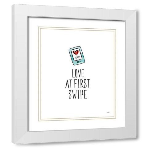 Valentines XI White Modern Wood Framed Art Print with Double Matting by York, Leah
