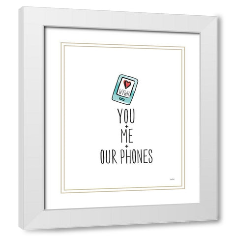 Valentines XI WYWH White Modern Wood Framed Art Print with Double Matting by York, Leah