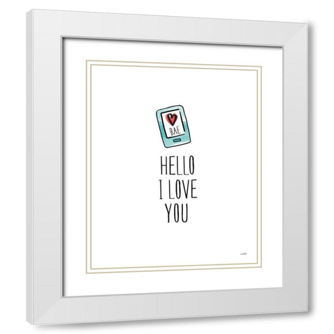 Valentines XI BAE White Modern Wood Framed Art Print with Double Matting by York, Leah