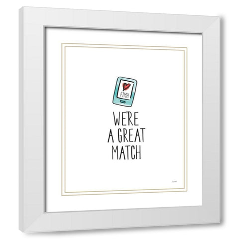 Valentines XI FIMH White Modern Wood Framed Art Print with Double Matting by York, Leah