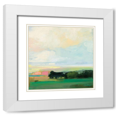 Summer Sky V White Modern Wood Framed Art Print with Double Matting by Purinton, Julia