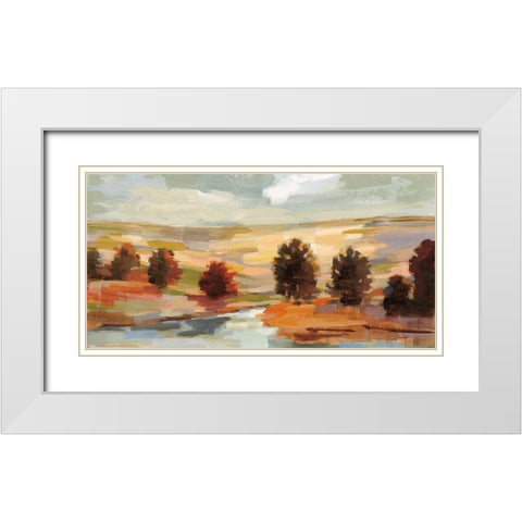 Fall Country Landscape White Modern Wood Framed Art Print with Double Matting by Vassileva, Silvia