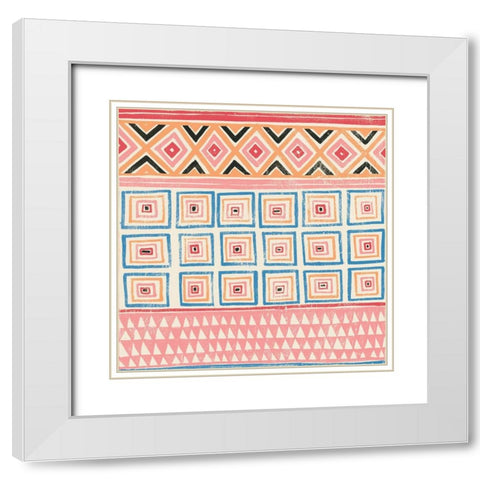 Kuba I Colorful White Modern Wood Framed Art Print with Double Matting by Lovell, Kathrine